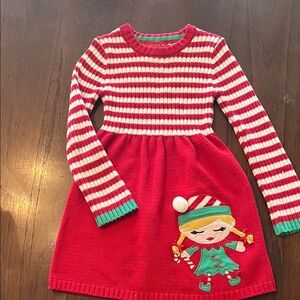 Striped Red and White Kids Casual Dress